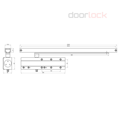 Дверной доводчик DOORLOCK DL340S size 1-4 морозостойкий