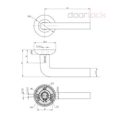 Ручка DOORLOCK Fenix A16R