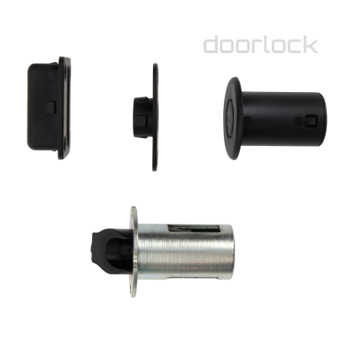 Запирающее автоматическое устройство DOORLOCK 1902/35SET в комплекте с направляющей втулкой и ответными частями для пассивных створок, для тяг 1932