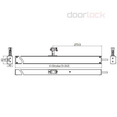 Привод для фрамуг цепной GEZE E800/300 24V, серебристый, ход 300мм
