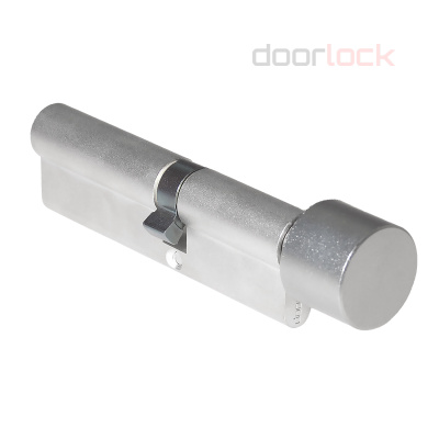 Цилиндр DOORLOCK FX6 Z60xK45мм PN матовый никель, с поворотной кнопкой, 5 перф. Ключей