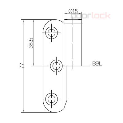 Петля SIMONSWERK VARIANT V 0030 левая (часть полотна) никелированная