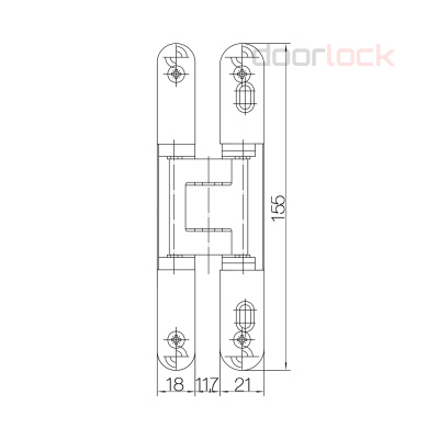 Петля SIMONSWERK TECTUS TE 240 F1 (полиэфирное покрытие под матовый хром)