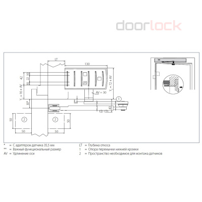 Привод распашной GEZE Powerturn с рычажной тягой, серебристый