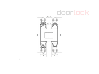 Петля CEMOM ESTETIC 130+8 3D 8060 матовый хром