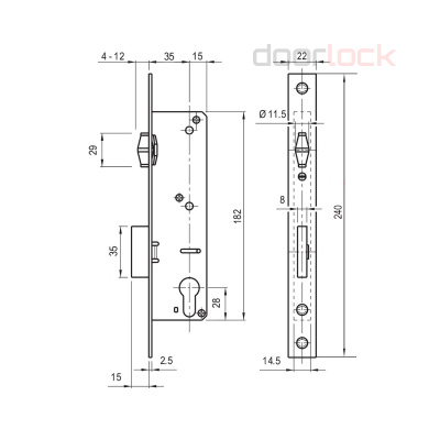 Замок DOORLOCK PL 202
