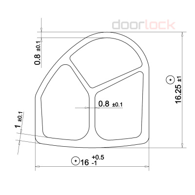 Уплотнитель ИЛЬПЕА САР дверной D-образ