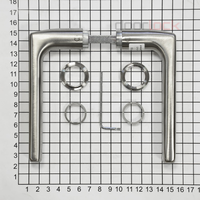 Ручка дверная HOPPE (Германия) E1643Z/845 (Dallas), F69 нержавеющая сталь матовая 