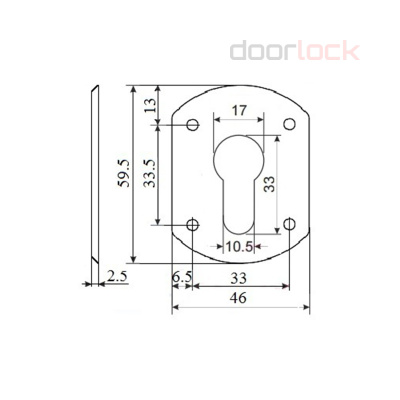 Ключевина для цилиндрового замка DL S04/PZ
