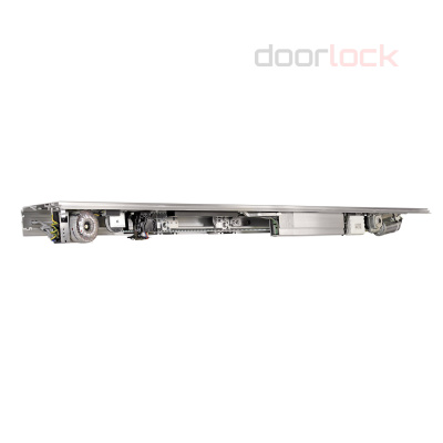 Автоматическая раздвижная двухстворчатая дверь GEZE ECdrive для ширины прохода до 3000 мм, с дисплейным программатором, без радаров, без створок