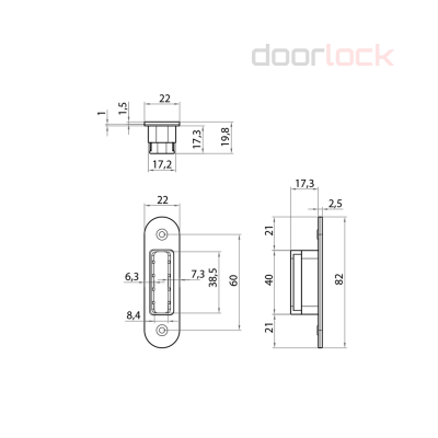 Запорная планка Bonaiti GIS8 для замка B-Forty